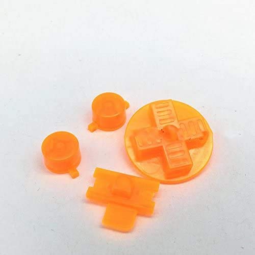 Botones de botón A B para Nintendo Gameboy GB DMG-01 (naranja transparente)