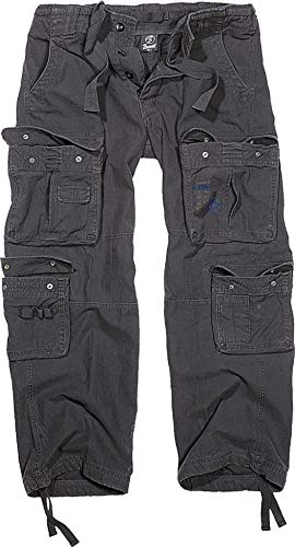 Brandit Pure Vintage Pantalones, Schwarz (Schwarz 2), 48 (tamaño del Fabricante : S) para Hombre