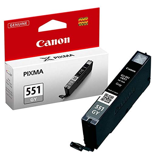 Canon CLI-551 GY Cartucho de tinta original Gris para Impresora de Inyeccion de tinta Pixma MG6350-MG7150-MG7550-iP8750