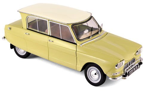 Citroen 1964 Ami 6 Naples Yellow 1/18 by Norev 181535 by