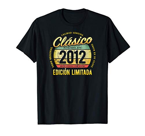 Clásico Nacido en 2012 Edición Limitada 9 Cumpleaños Camiseta