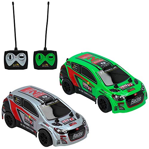ColorBaby - Set 2 coches radiocontrol Speed&Go, Escala 1:26, Gris y Verde (85348)