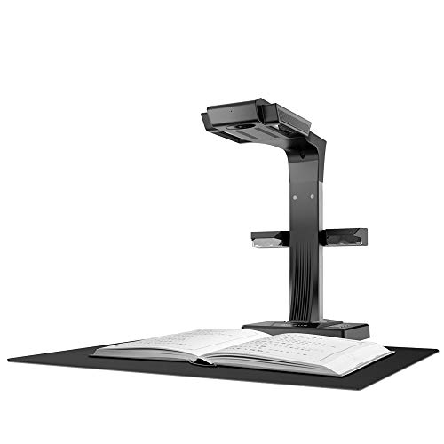 CZUR ET18 Pro Escáner Profesional Portátil con Smart OCR de Libros y Documento A4, Compatible con Mac y Windows, MAX A3 Exploración Tamaño, 18MP HD Cámara, Negro