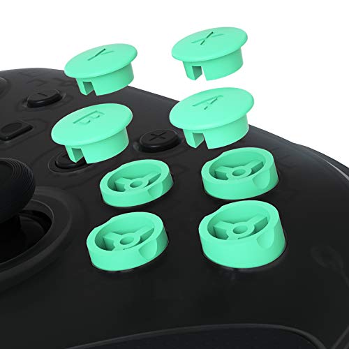 eXtremeRate Botón ABXY Intercambiable para Nintendo Switch Pro Control Accesorios DIY Repuesto de ABXY Reemplazable Botones para Mando Switch Pro-No Incluye Control-(Menta Verde)