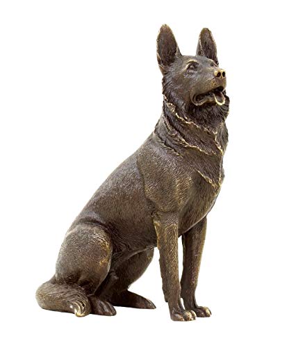Figura de perro pastor alemán – Figura de perro – Bronce – Estatua de perro – firmada por Milo – Perro – Altura: 16 cm – Ancho: 11 cm – 100% bronce – Figura de bronce