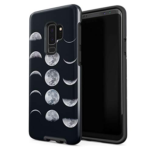 Funda Para Samsung Galaxy S9 Plus Mystic Cosmic Three Line Moon Planet Phases Deep Space, Resistente a los Golpes, Carcasa Dura de PC de 2 Capas + Funda Protectora de Diseño Híbrido de TPU