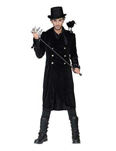 Funny Fashion Escudo gótico para Hombre Capa de Terciopelo Negro Escudo de Halloween Escudo Corto (52/54)