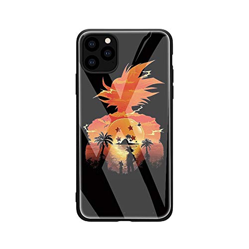 FUTURECASE Funda para teléfono móvil compatible con iPhone 7 8 SE 2020 12 Mini Pro 12Pro Max Anime de cristal templado Dragon Ball Z DBZ Manga Cover (5, iPhone 12 Pro Max)