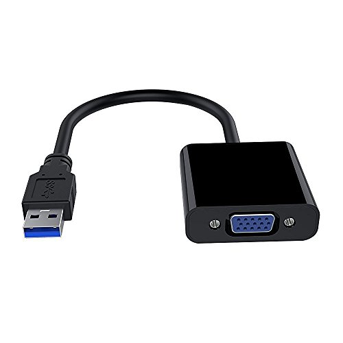 HOTSO HD Adaptador USB3.0 a VGA Conversor Interfaz Cable USB2.0 Externa Tarjeta de Video Universal Convertidor VGA Tarjeta Gráfica Externa Compatible con Win7, Win8, Win10 y MacOS