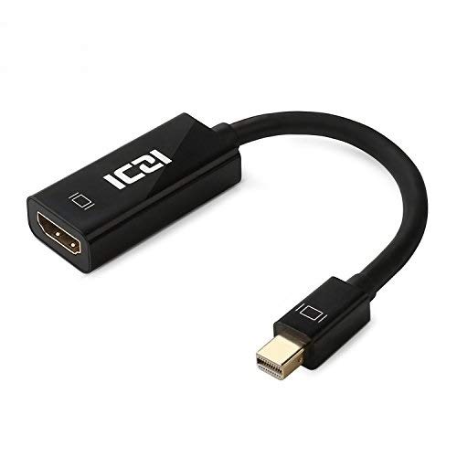 ICZI Adaptador Mini Displayport a HDMI, Convertidor Thunderbolt 2 Mini Displayport to HDMI 4K con Contactos chapados en Oro para PC Ordenador Air Surface, etc, Negro
