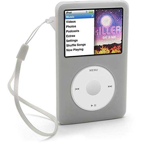 igadgitz U3000 Claro Case Silicona Funda Cover Carcasa Compatible con Apple iPod Classic 80/120/160GB + Pantalla Protector