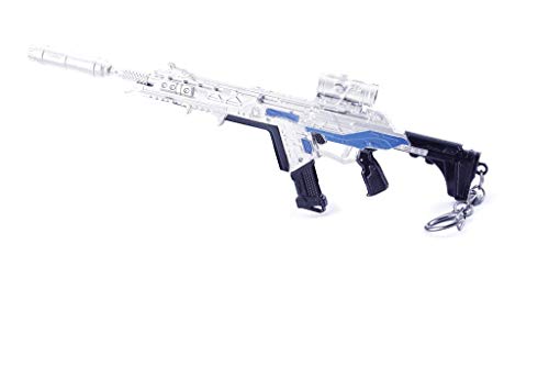 Llavero de arma de juego de 1/6 21 cm. Juego de armas de metal de seguridad R-301 modelo de carabina colección de juegos de mochila colgante suministros de fiesta mesa armas decorativas