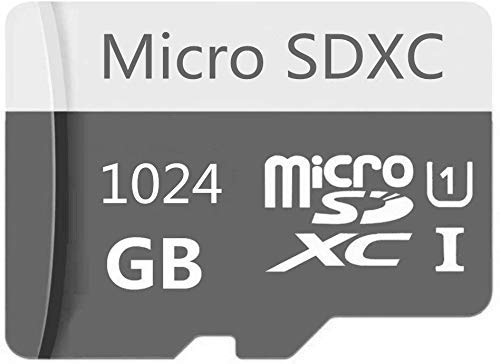 Micro SD Card de 1024 GB de alta velocidad clase 10 Micro SD SDXC con adaptador (1024 GB-B)