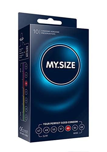 MY.SIZE - Condones, 60 mm, 10, Transparente (MS6010)
