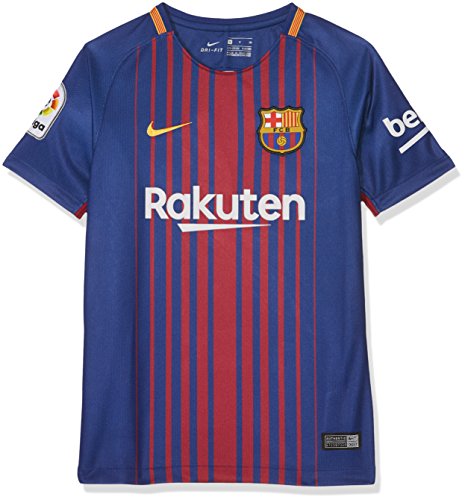 Nike FCB Camiseta 1ª Equipación Temporada 2017-2018, Línea FC Barcelona, talla L Niños