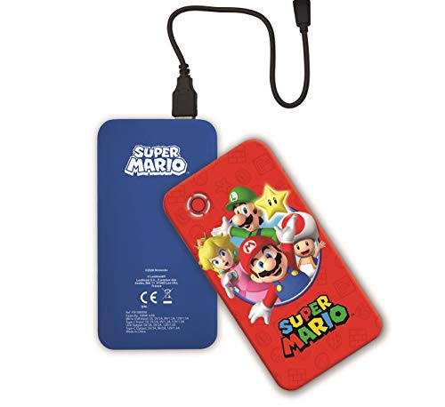 Nintendo Super Mario Luigi Power Bank de carga rápida Batería externa portátil 10000 mAh, Acumulador externo power delivery, compatibilidad universal, teléfonos inteligentes, tabletas, consolas, cabl