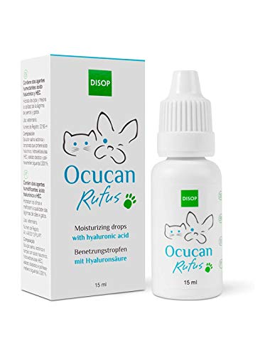 Ocucan Gotas Hidratantes Para Ojos de Perros y Gatos. Gotas Humectantes con Ácido Hialurónico - 15 ml