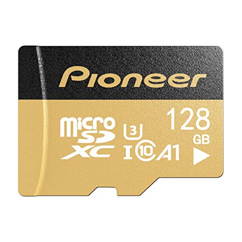 Pioneer 128 GB microSD Premium con Adaptador - C10, U3, A1, V30, 4K UHD Tarjeta de Memoria