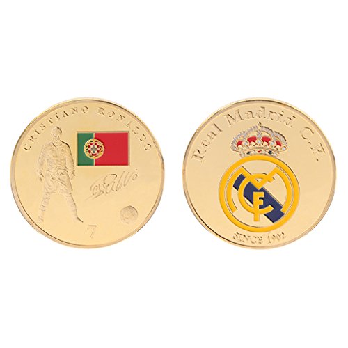 QIANGU Monedas conmemorativas, Moneda Conmemorativa, Superestrella del fútbol, ​​colección de Cristiano Ronaldo, Recuerdo artístico