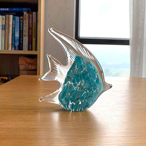 qianyue - Figura decorativa de cristal soplado, diseño de peces animales