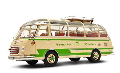 Schuco Setra S6 450034800 - Coche de Viaje (Escala 1:18, edición Limitada 750), Color Beige y Verde