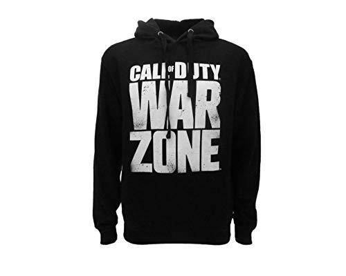 Sudadera Call of Duty Warzone con logotipo original WZ Oficial Negra Adulto y Niño con Capucha y Bolsillo Frontal Negro XL