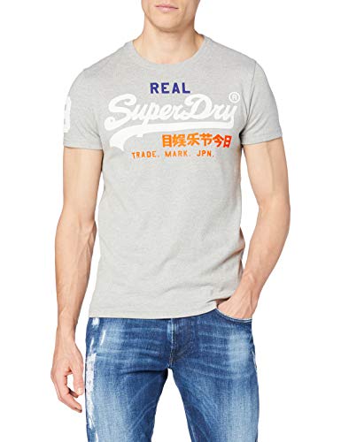 Superdry Vintage Logo Tri tee Camiseta de Tirantes, Gris (Montana Grey Grit Vy8), XL para Hombre