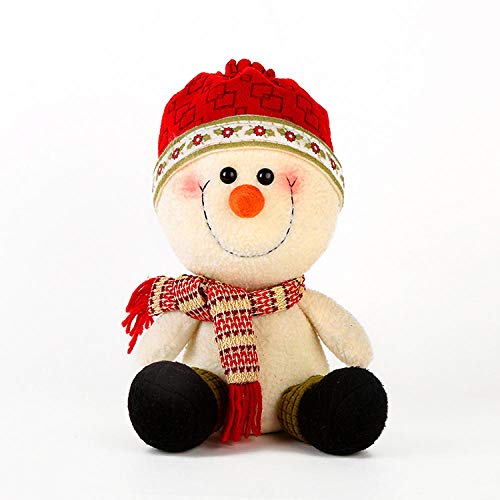 TDDEV Pareja Creativa Decoraciones navideñas Muñecas navideñas Muñecas Muñeco de Nieve Lindo Decoraciones de Escritorio @ Sombrero Rojo muñeco de Nieve 27cm
