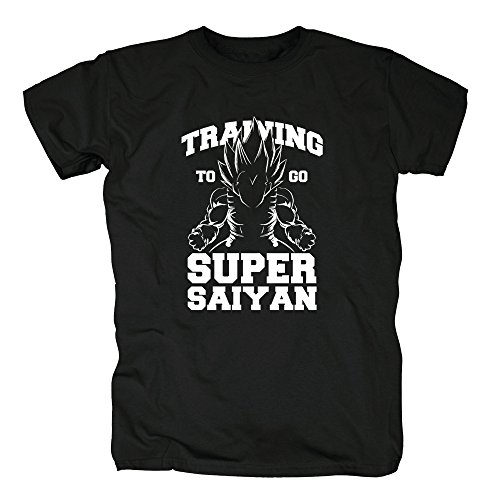 TSP Training Super Saiyan Camiseta para Hombre S Negro