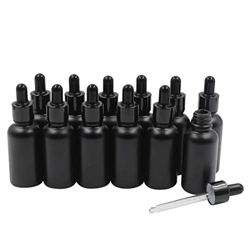 Ulable – Lote de 12 botellas de cristal con cuentagotas para aceite esencial de 30 ml