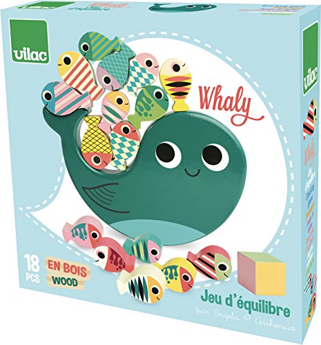 Vilac Vilac7716 Whale Equilibrist Game, Multicolor