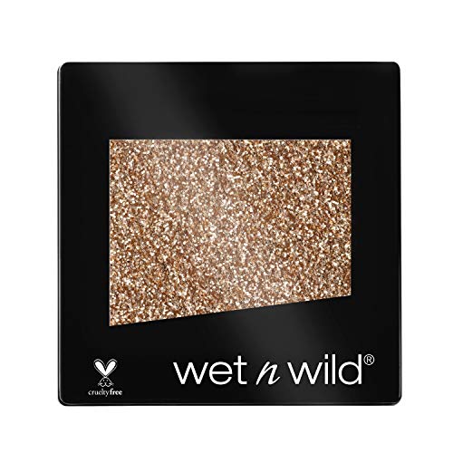 Wet n Wild - Color Icon Glitter Eyeshadow Single - Sombra de Ojos Brillante con una Fórmula Hidratante y Textura Sedosa, Glitter Maquillaje Profesional - Vegan - Color Ámbar Cálido