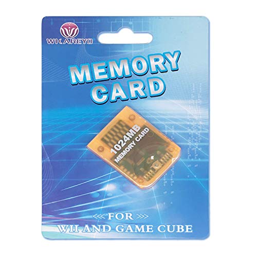 WiCareYo Tarjeta de memoria 1024 MB de gran capacidad Tarjeta de almacenamiento de juegos compatible con la consola Wii NGC Gamecube