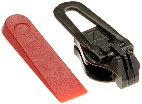 ZlideOn – Cursor de Repuesto con Clip 5B para Cierres de plástico y metálicos estándar (5,80 - 6,20 mm), Acero Inoxidable, Negro, 3 x 1,5 x 1 cm