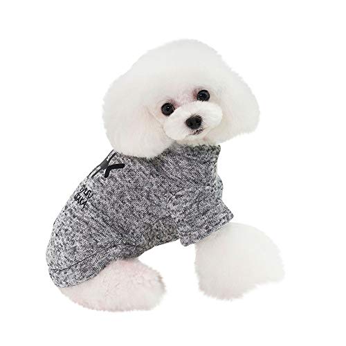 ZOUMOOL 2019 suéter para Perros de otoño e Invierno, con Capucha para Cachorro, tamaño pequeño, Mediano, de Peluche, Ropa de Bichon
