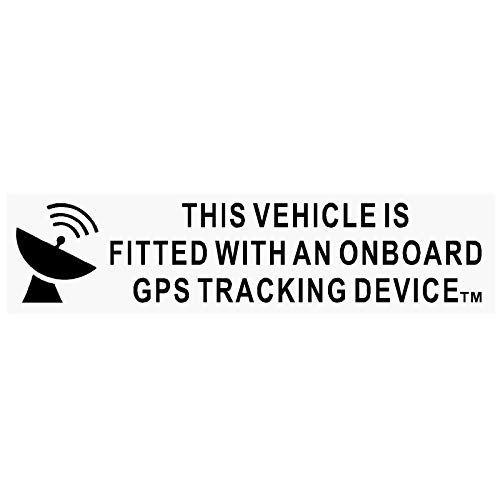 5 x bordo GPS dispositivo de seguimiento fitted-black-window antena parabólica image-security stickers-87 X 20 mm-car, Van, Taxi, Cab, camión, camión, bici advertencia Tracker signos