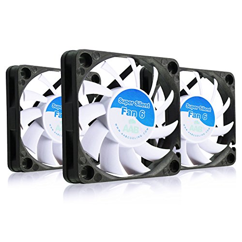 AABCOOLING Super Silent Fan 6 - Un Silencioso y Muy Efectivo Ventilador 60mm para Impresora 3D, Ventilador PC, Ventilador Laptop 6cm, Fan Cooler, 34m3/h, 2500 RPM - 3 Piezas 17,3 dB(A)