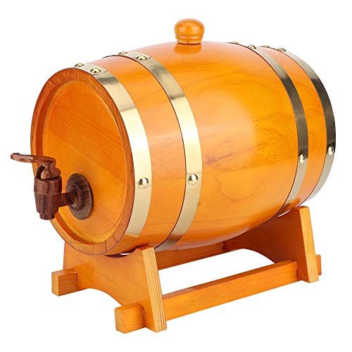 Barril de vino 3L, barril de vino de madera de pino vintage para el hogar, cafetería, casa de té, restaurante, hotel(3L-naranja)