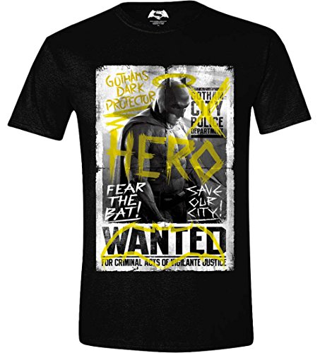 Batman Vs. Superman Batman Wanted Camiseta Negro XL