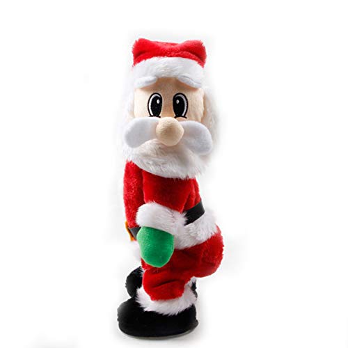 belupai Navidad Eléctrica Dinámica de Sacudir la Cadera Santa Claus Figura Twisted Hip Twerking Cantando Juguete Eléctrico Ornamentos de los Niños Regalo