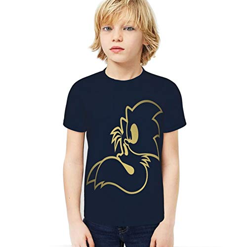 Boy T-Shirt Soft Short Sleeve tee,Sonic The Hedgehog Tails (Character)
