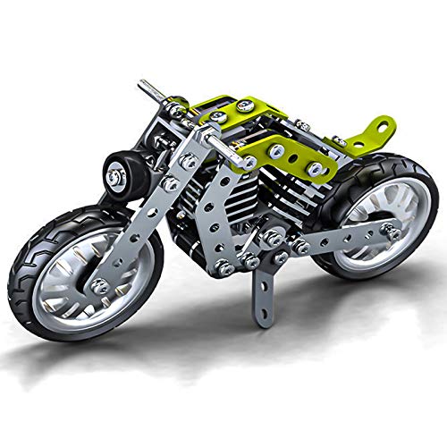 Caleson Motorcycle 3D Metal Puzzle Kits de construcción de Modelos Rompecabezas de Corte láser Rompecabezas DIY y Kit de Modelo 3D