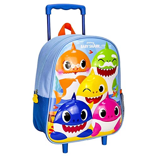 CERDÁ LIFE'S LITTLE MOMENTS Infantil, Mochila con Carro 3D de Baby Shark-Licencia Oficial Nickelodeon para Niños, Multicolor
