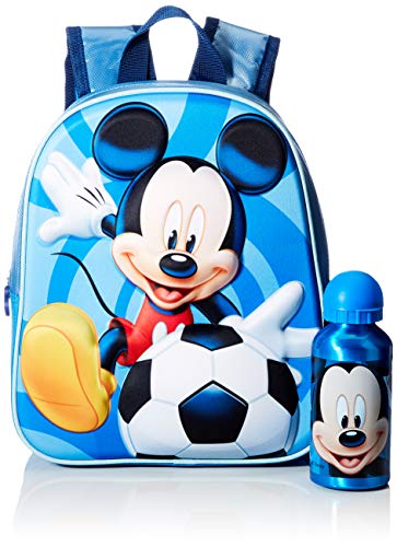 Cerdá, Mochila con Botella de Agua Infantil de Mikcey Mouse-Licencia Oficial Disney Studios Unisex niños, Multicolor, 250X310X100MM