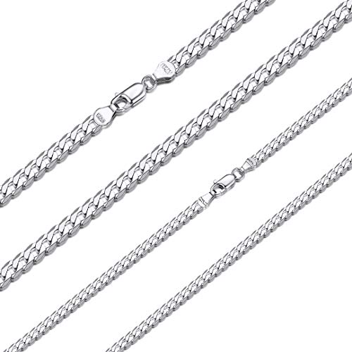 ChainsHouse Collar Plata Eslabones Cubano Italiana Artesania Silver Necklace 925 for Men Women 71cm Long Link Chain Cadena Regalo Acción de Gracias