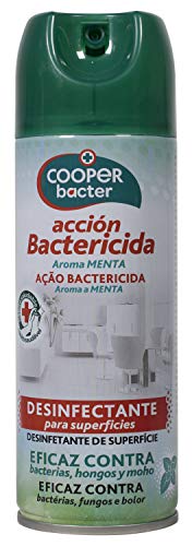 Cooper Protect SP Cooper Bacter | Aerosol Bactericida| Desinfectante para Superficies | Eficaz contra Bacterias, Hongos y Moho | Aroma Menta | Contenido: 200 ml