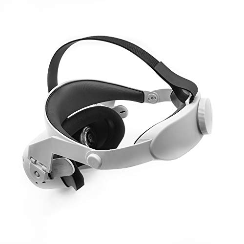 Correa de halo ajustable para Oculus Quest 2 VR, aumenta la fuerza de apoyo y mejora la comodidad. Accesorios de realidad virtual (blanco)