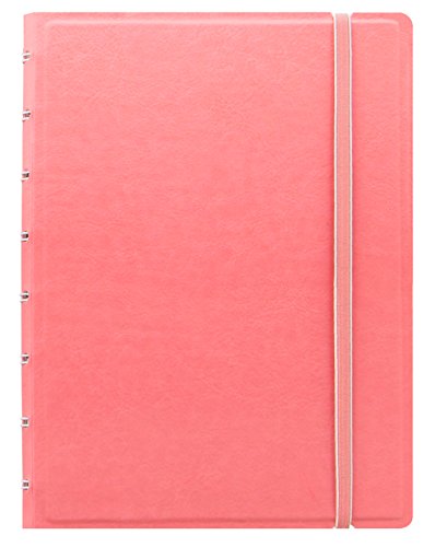 Cuaderno tamaño A5, con posibilidad de recambio de hojas, color rosa, marca Filofax