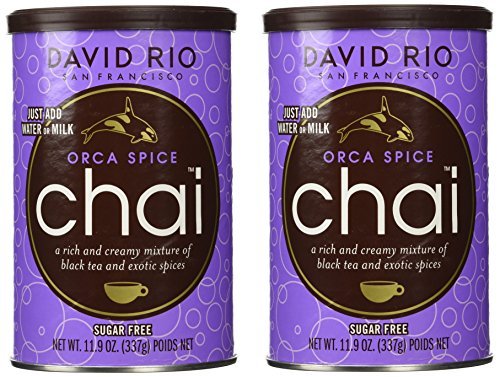David Rio 2 canisters of Orca Spice Sugar-Free Chai, 11.9oz. by