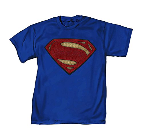 DC Comics Batman vs. Superman New Superman Logo Camiseta Azul para Hombre | L